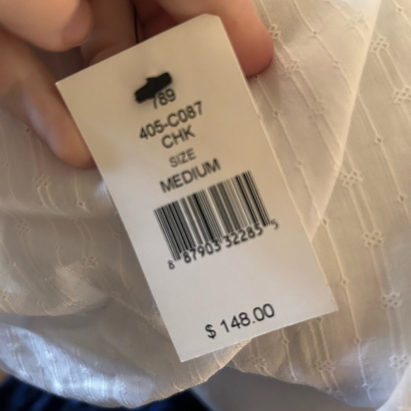 Bailey 44 White Off-Shoulder Blouse with Tie Sleeves - Picture 8 of 16